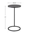 Brunei Nickel Accent/Drink Table, Side & End Table by Uttermost, 12.5" width x 24" height x 12.5" depth thumbnail 3