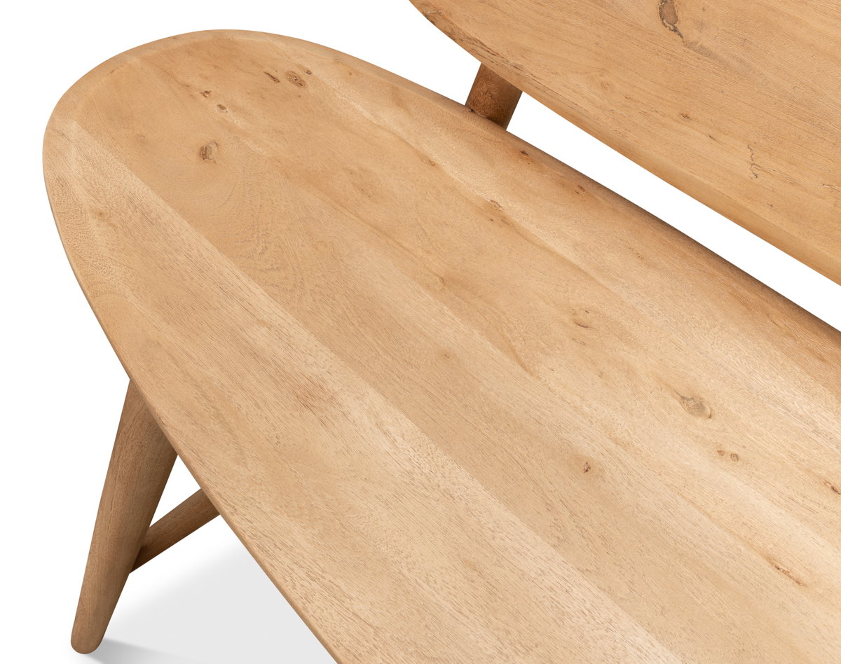 Pebble Bench, by Sarreid, 1'7" length x 6'1" width x 3'1" height View 5