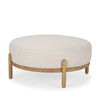 Gwynn Beige Fabric with Light Brown Wood Ottoman thumbnail 0