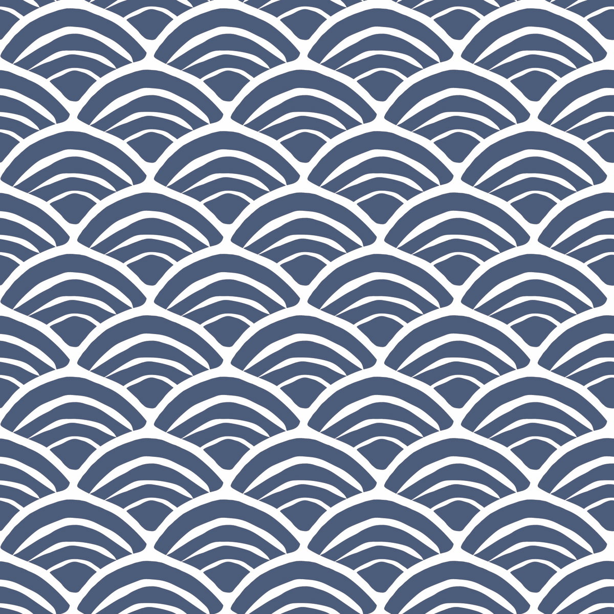 Coastal Scallop Blue Peel & Stick Wallpaper, by York Wall, 18'10.8" length x 1'6" width x 0.02" depth