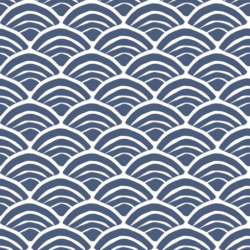 Coastal Scallop Blue Peel & Stick Wallpaper