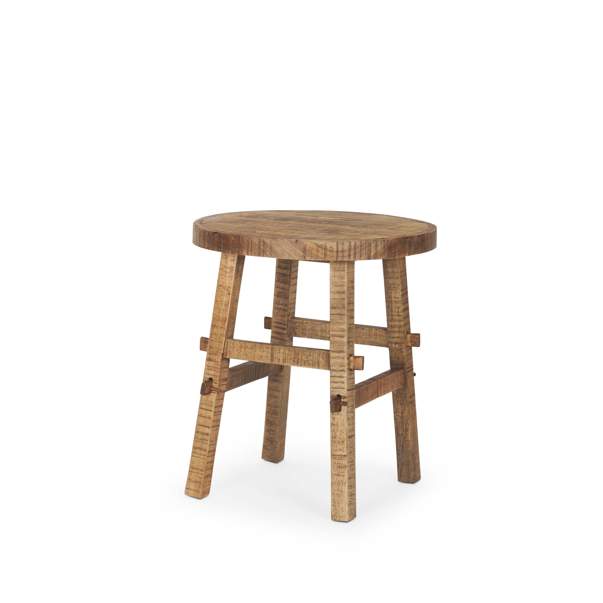 Rosie Small Brown Wood End Table, Side & End Table by Mercana, 20" length x 20" width x 22.5" height View 1