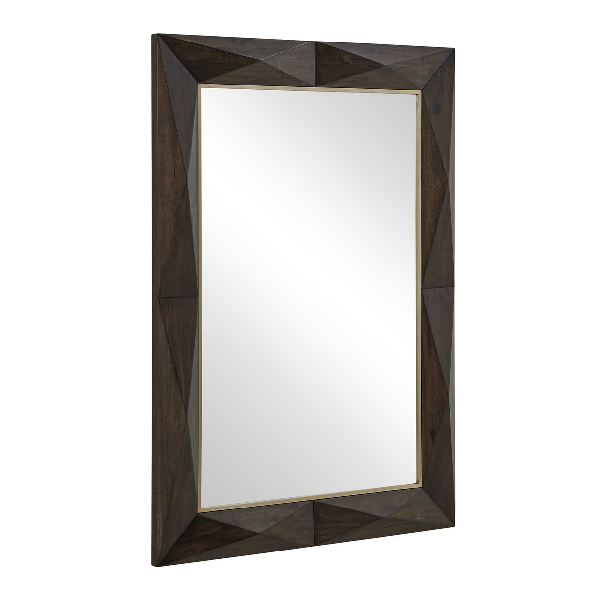 Diamond In The Rough Wood Mirror, by Uttermost, 33" width x 45" height x 2.5" depth View 4