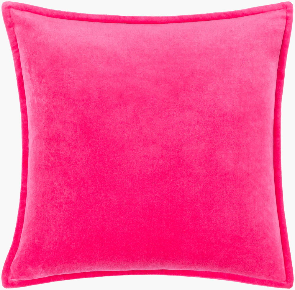 Cotton Velvet Accent Pillow, Decorative Pillow by Surya, 22" length x 22" width
