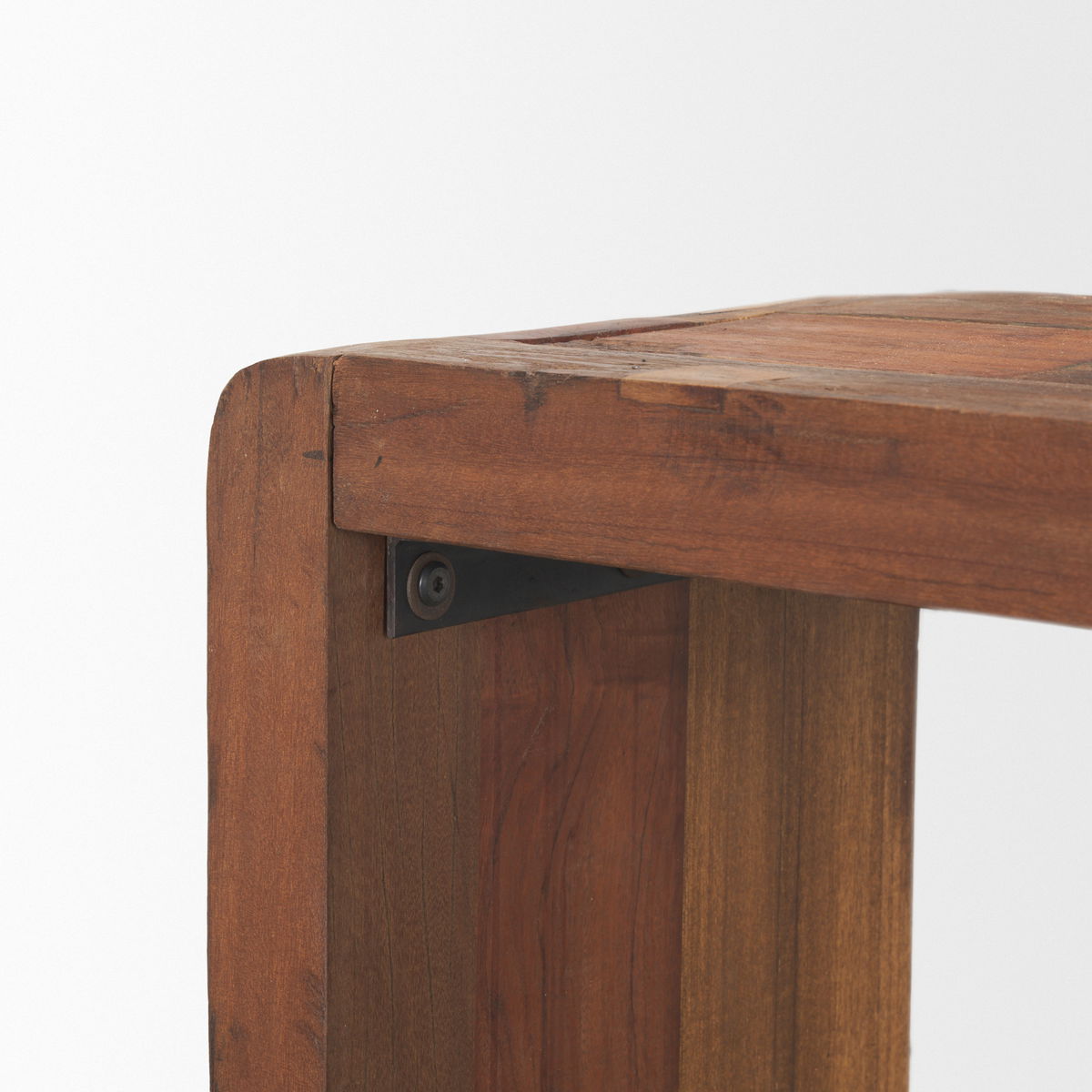 Estelle Rustic Brown Reclaimed Wood Console Table, by Mercana, 60" length x 14" width x 30" height View 10