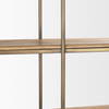 Baron 4-Door Light Brown Wood with Gunmetal Open Shelving Unit, Shelving & Bookcase by Mercana, 81.75" length x 19" width x 90" height thumbnail 12