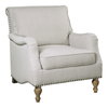 Armstead Antique White Armchair, Accent Chair by Uttermost, 31.5" width x 33.5" height x 36.25" depth thumbnail 5
