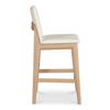 Deco Oak Counter Stool White Pvc, Counter & Bar Stool by Moe's Home, 21.7" width x 38.9" height x 20.8" depth thumbnail 3