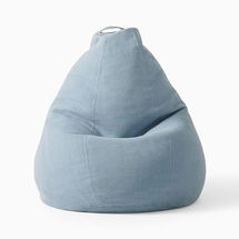 Online Designer Bedroom Rory Bean Bag, Blue Bird, Cotton/Jute, WE Kids