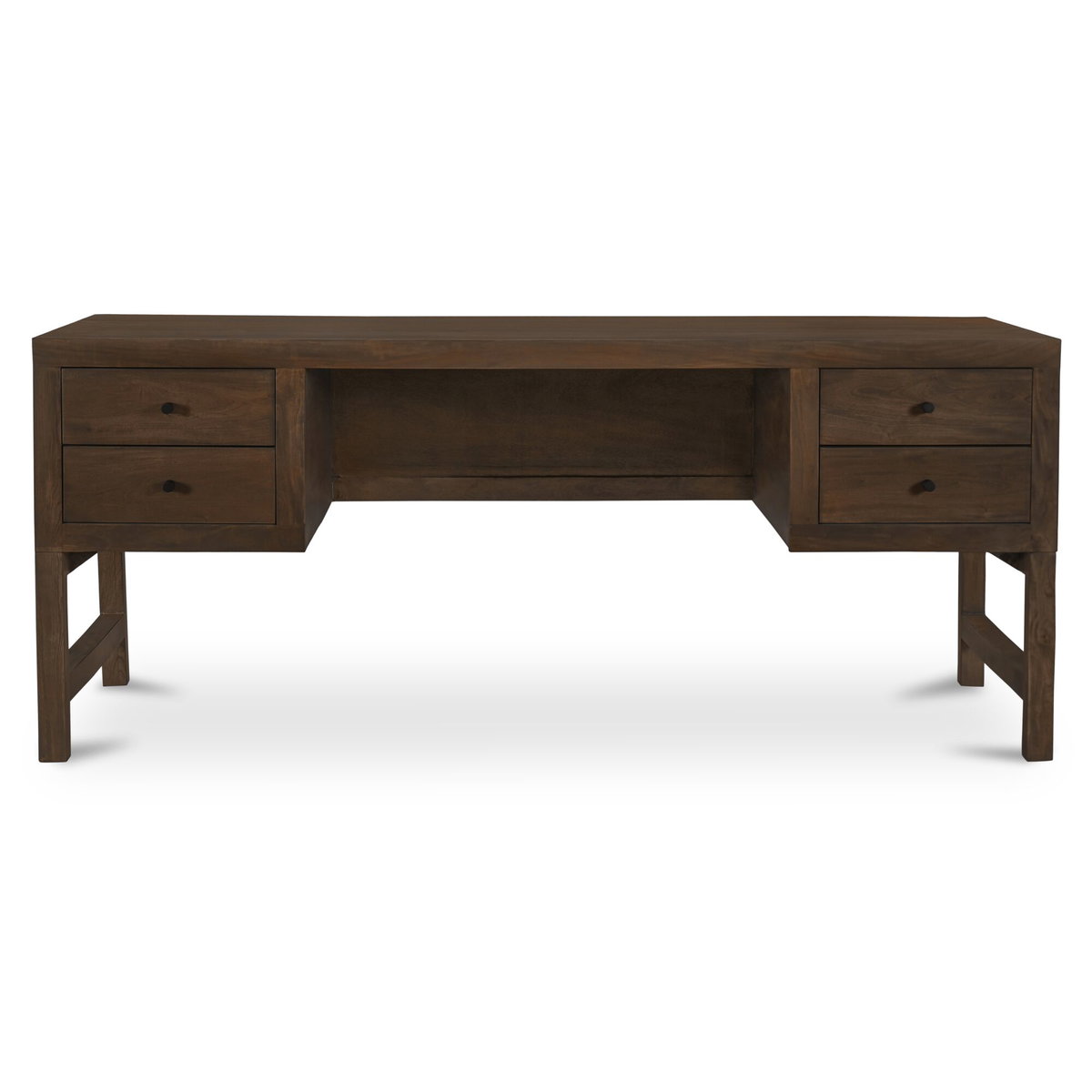 Windsor Desk Dark Brown, by Moe's Home, 72" width x 30" height x 30" depth View 1