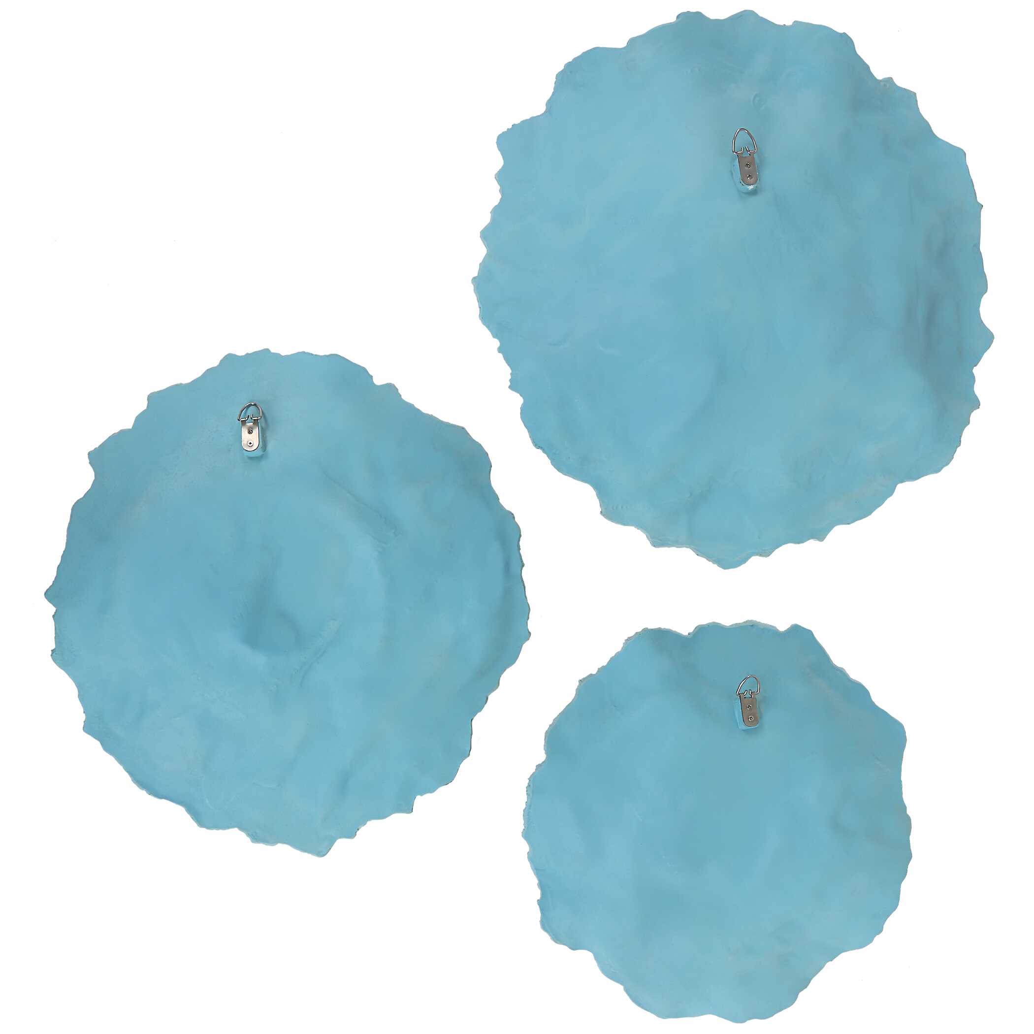 Ocean Gems Blue Wall Decor Set/3, Sculptural Wall Art by Uttermost, 22" width x 20.87" height x 3.94" depth View 7