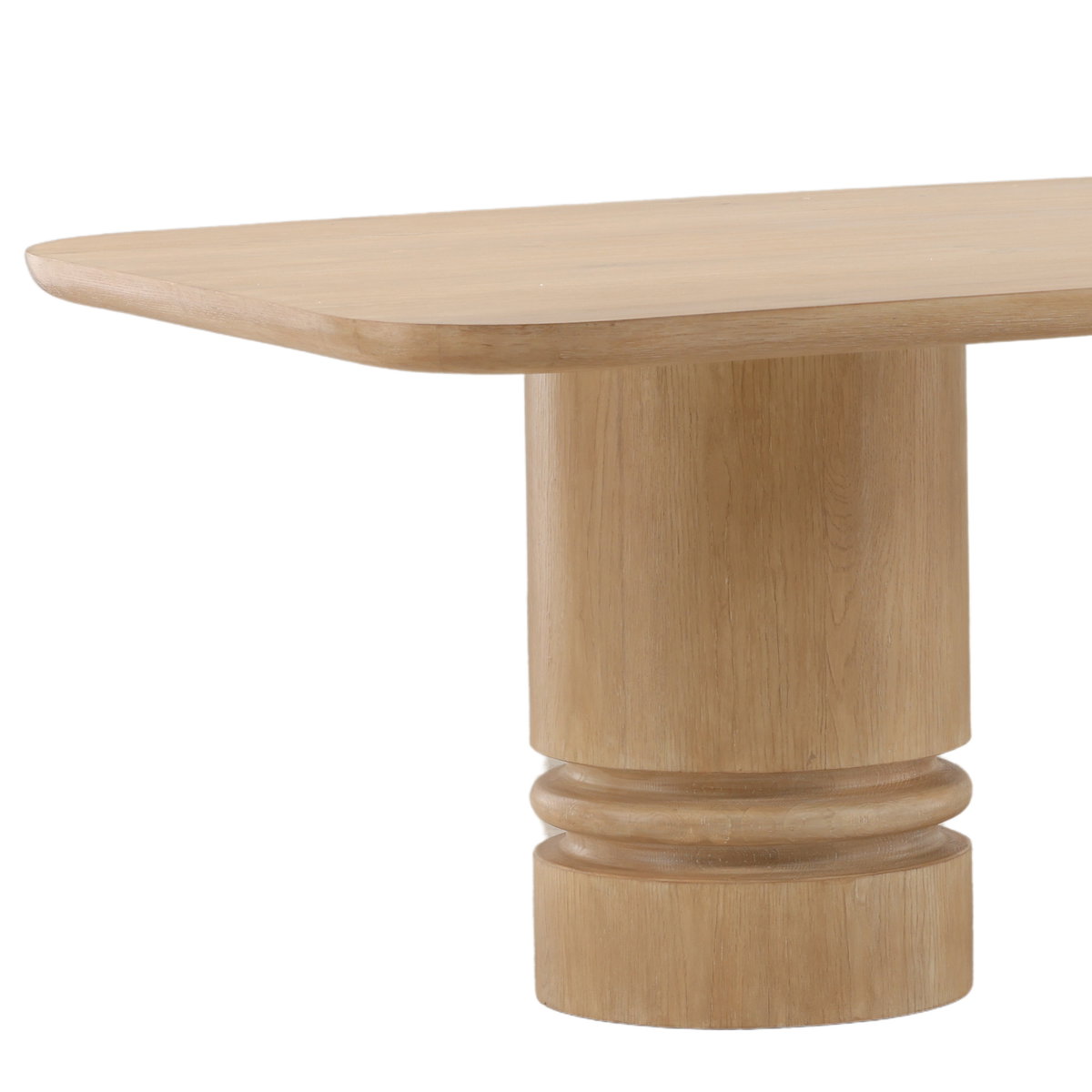 Torrin Dining Table Light Natural 102', by Dovetail, 102.4" width x 30" height x 44" depth View 5