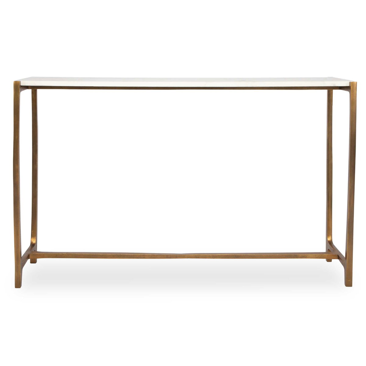 Affinity White Marble Console Table, by Uttermost, 47" width x 30" height x 13" depth View 1