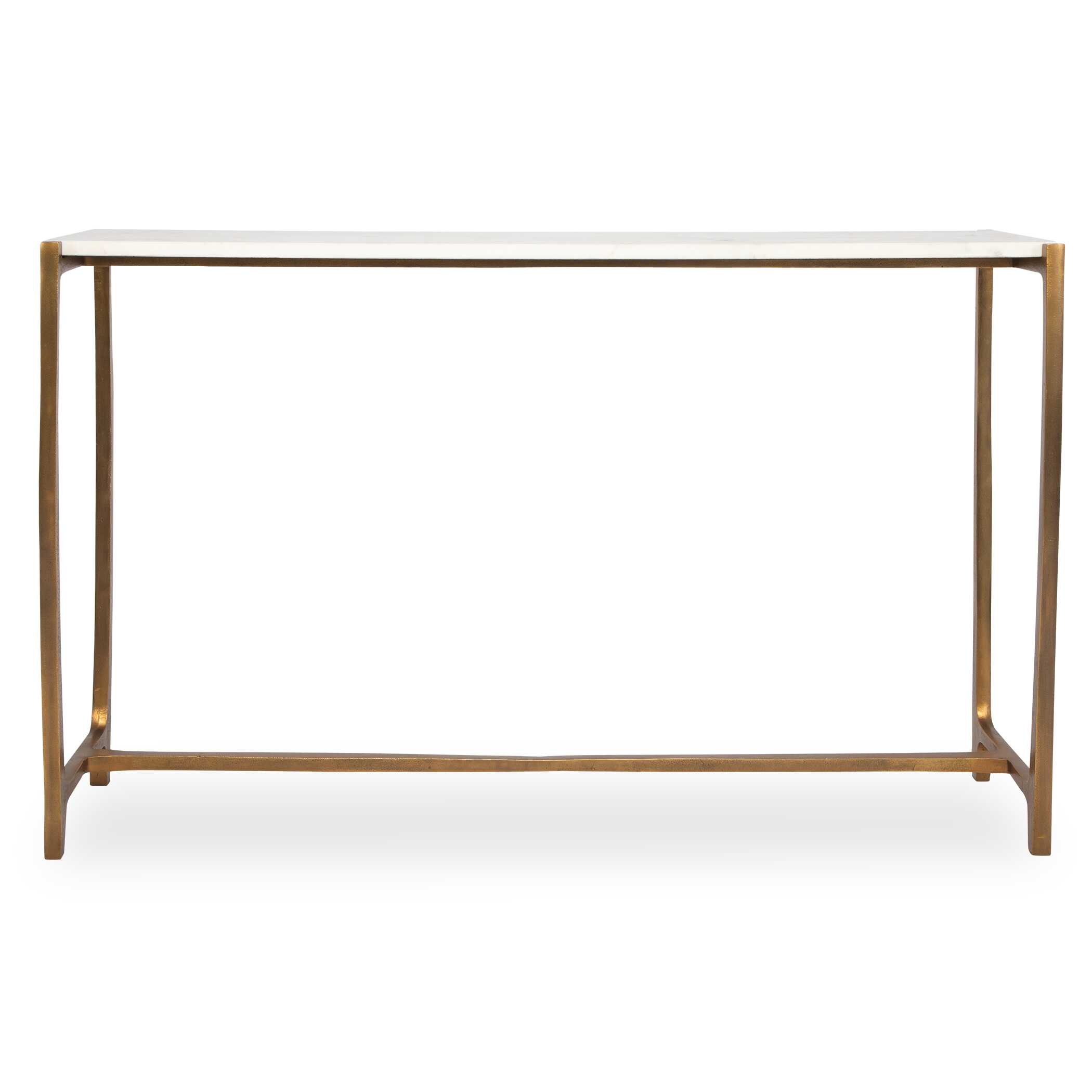 Affinity White Marble Console Table large image 