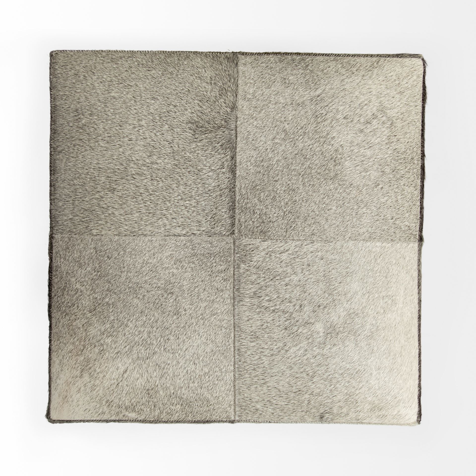 Zahavi I 20' Grey-toned hair-on-hide ottoman large image 