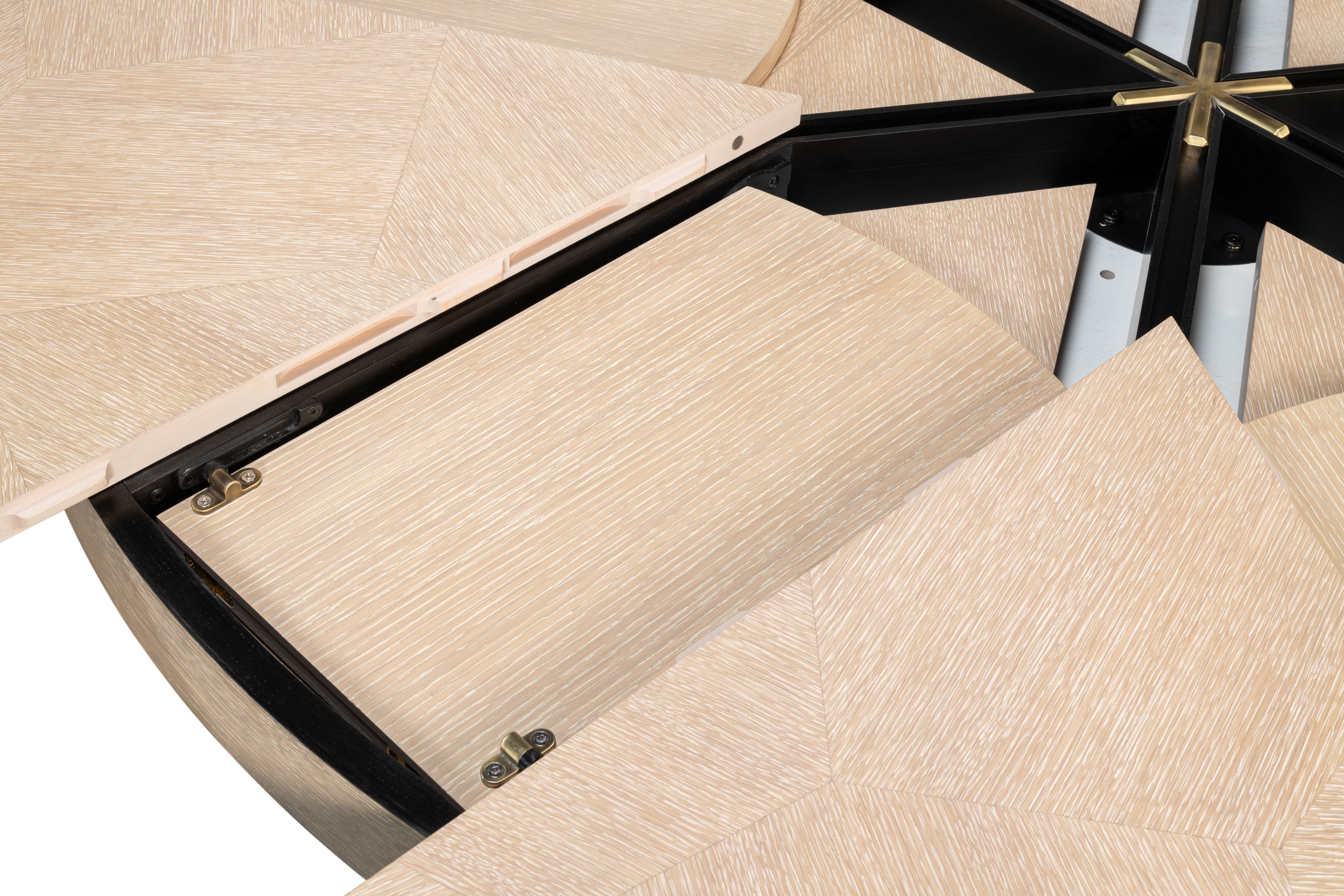 Giselle Jupe Table,Med,Bleached Oak, Dining Table by Sarreid, 55" length x 55" width x 30" height View 4