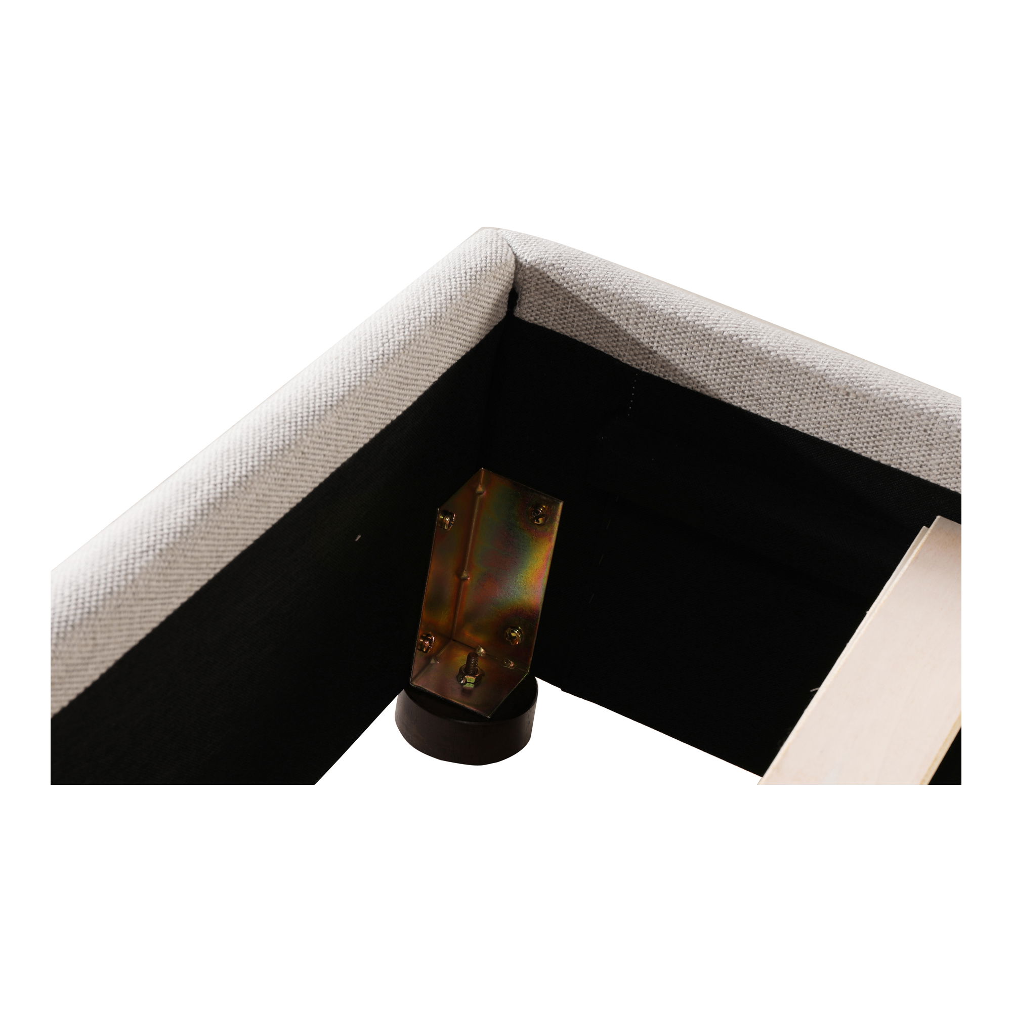 Luzon King Bed Light Grey, by Moe's Home, 85.5" width x 45.5" height x 88.5" depth View 9