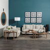 Roy I 84' Frost Gray Upholstered Three Seater Sofa thumbnail 1