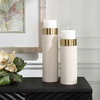 Wessex White Pillar Candleholders Set Of 2, Candles & Candle Holder by Uttermost, 4.62" width x 16" height x 4.62" depth thumbnail 3