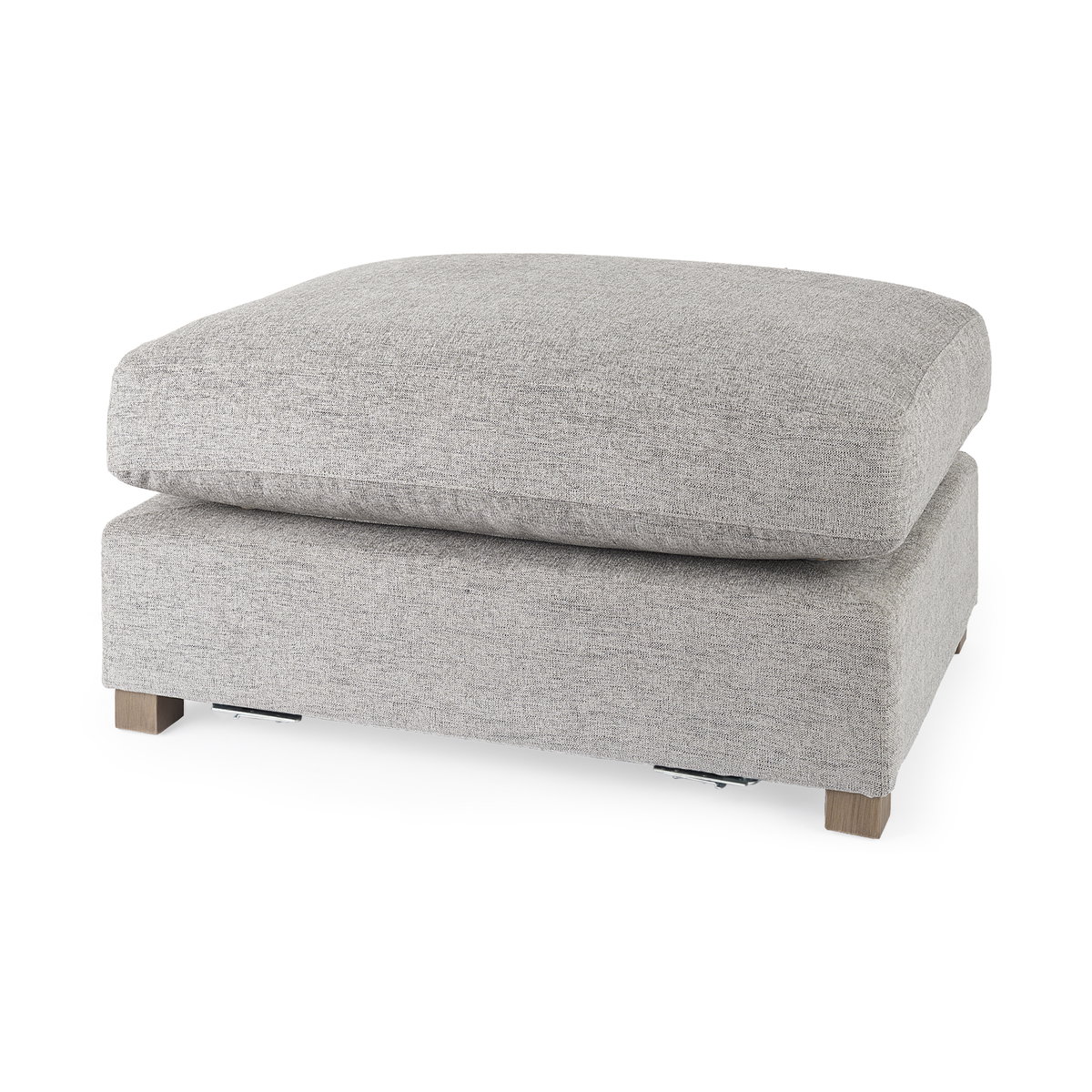 Valence  Medium Gray 2/3 Ottoman Sectional Piece, Sectional Sofa by Mercana, 38.58" length x 25.98" width x 17.72" height View 1