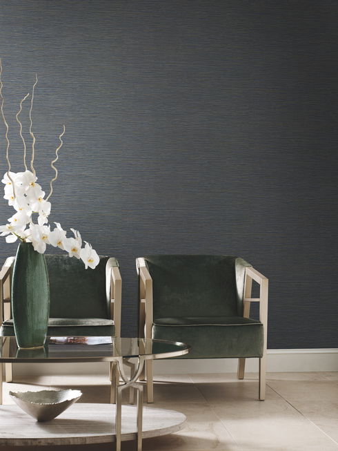 Ramie Weave Grey Wallpaper