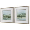 Soft Sage Abstract Landscape Prints Set/2, Art by Uttermost, 28" width x 28" height x 2.12" depth thumbnail 5