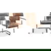 Ansel Arm Chair Grazed Brown Leather - Set Of Two thumbnail 0