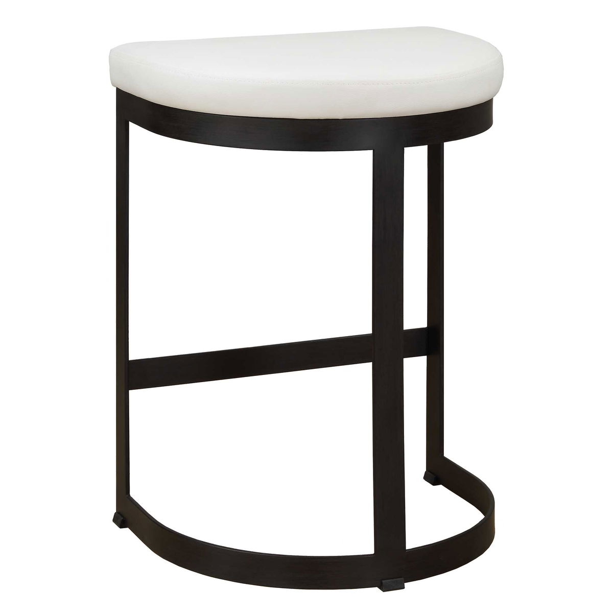 Ivanna White Counter Stool, Counter & Bar Stool by Uttermost, 18" width x 26" height x 14.5" depth View 7
