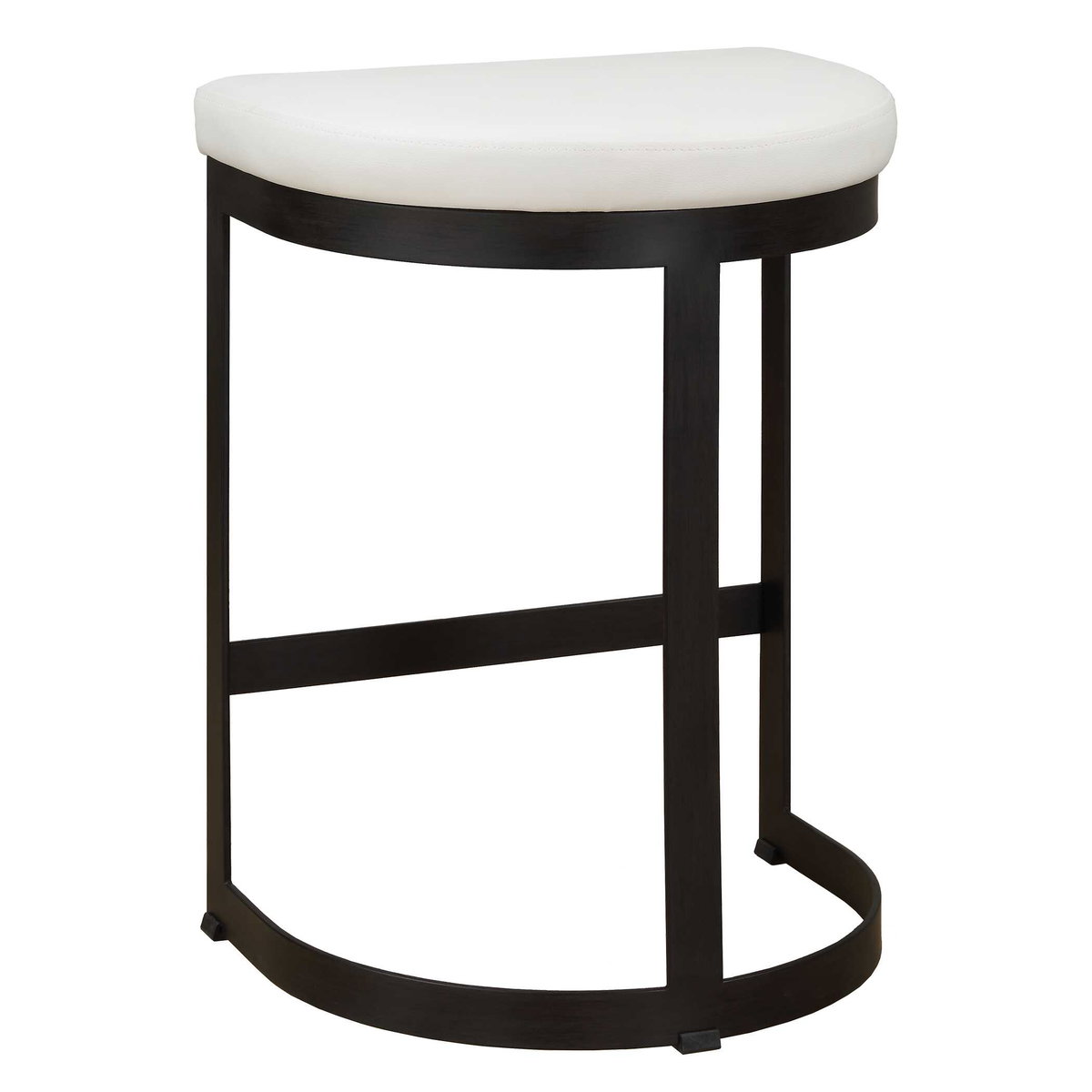 Ivanna White Counter Stool, Counter & Bar Stool by Uttermost, 18" width x 26" height x 14.5" depth View 7