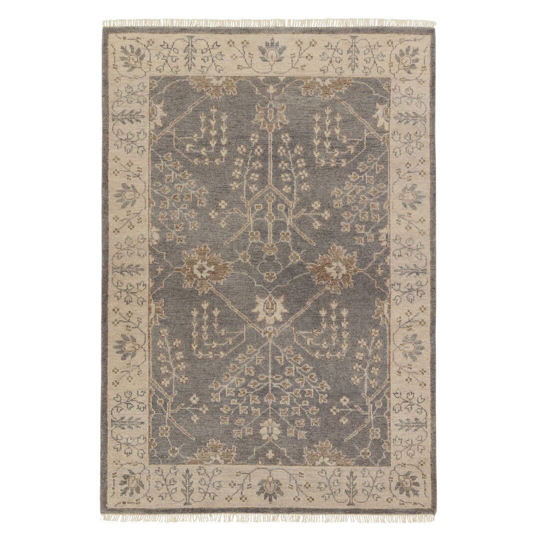 Liberty Hand-Knotted Gray/Silver Area Rug large image 