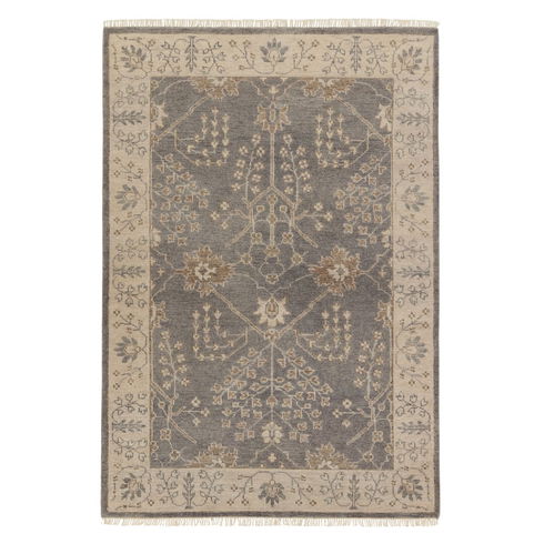 Liberty Hand-Knotted Gray/Silver Area Rug