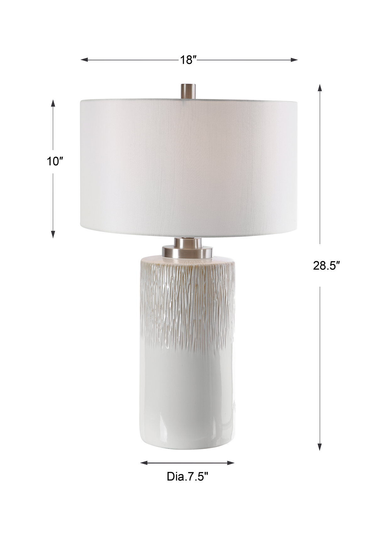 Georgios Cylinder Table Lamp, by Uttermost, 1'6" width x 2'4.5" height x 1'6" depth View 3