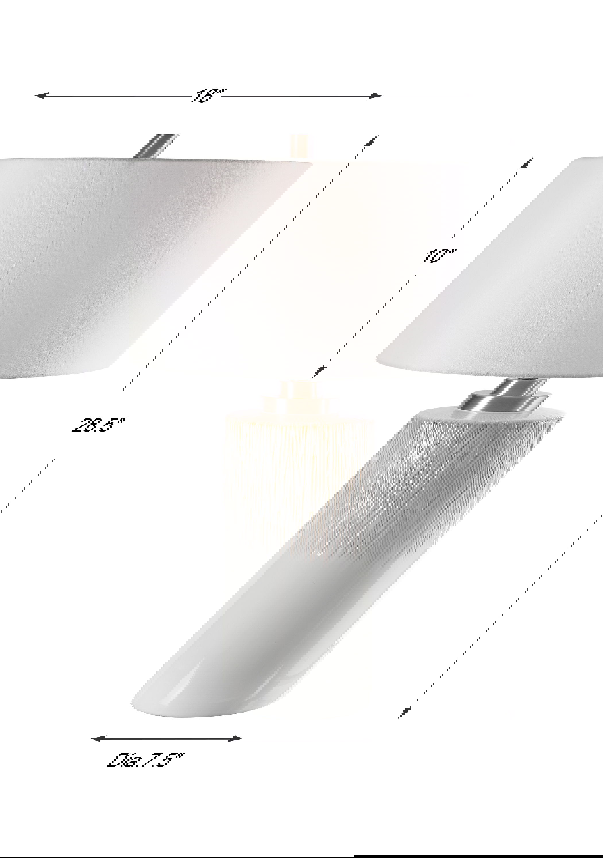 Georgios Cylinder Table Lamp, by Uttermost, 18" width x 28.5" height x 18" depth View 3