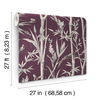Bambou Toile Burgundy Wallpaper, by York Wall, 27' length x 2'3" width x 0.02" depth thumbnail 8