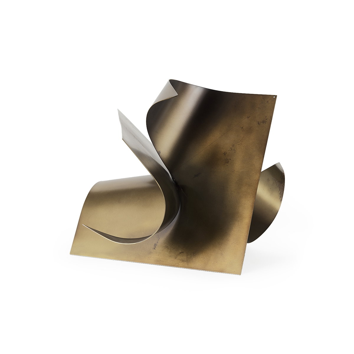 Francesca Antique Gold Metal Sculptural Decorative Object, by Mercana, 11.81" length x 11.81" width x 11.81" height View 1