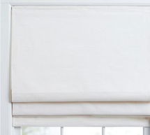 Online Designer Other Emery Linen/Cotton Cordless Roman Shade, 36 x 64", White