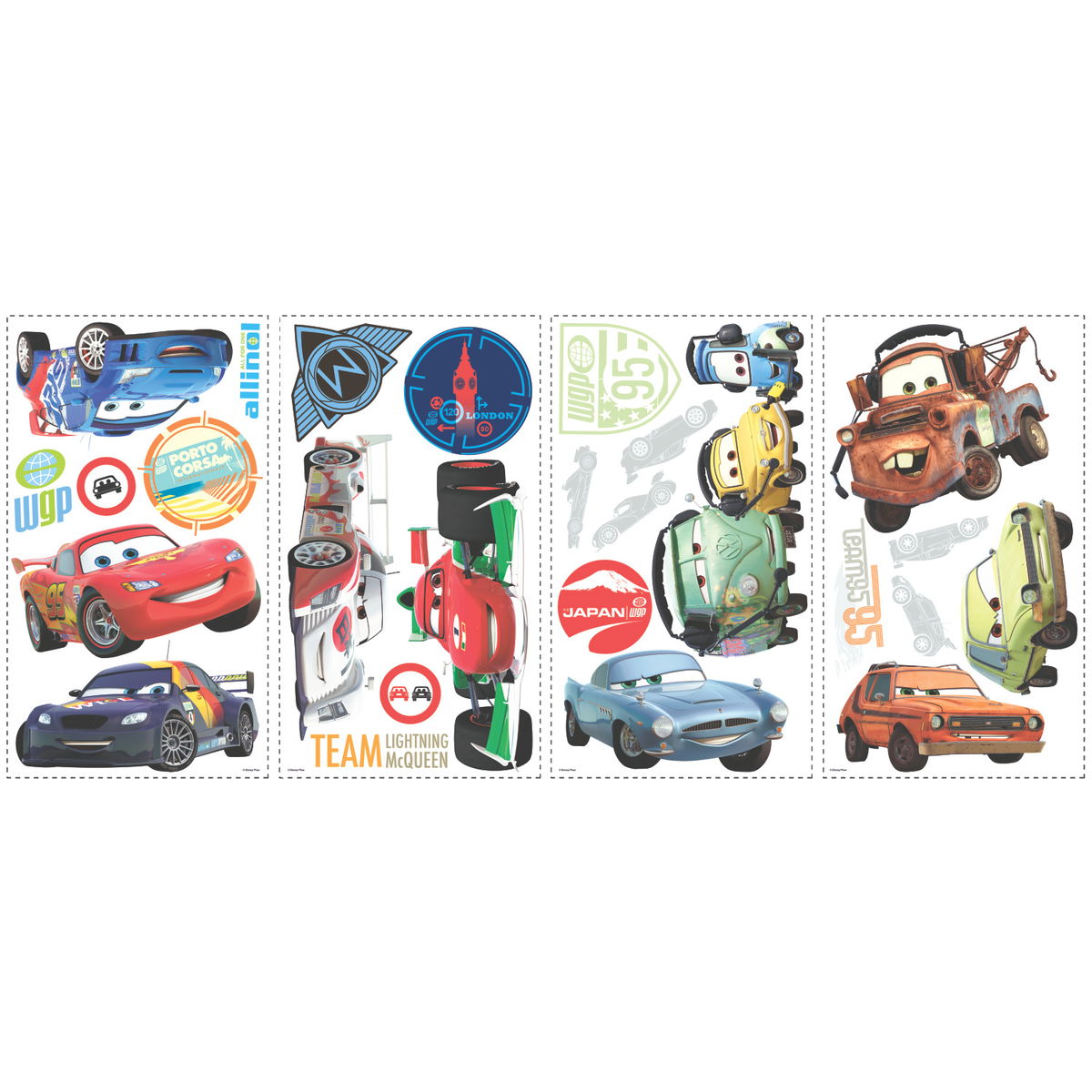 Cars 2 Wall Decals, by York Wall, 1'6" length x 10" width x 2" depth