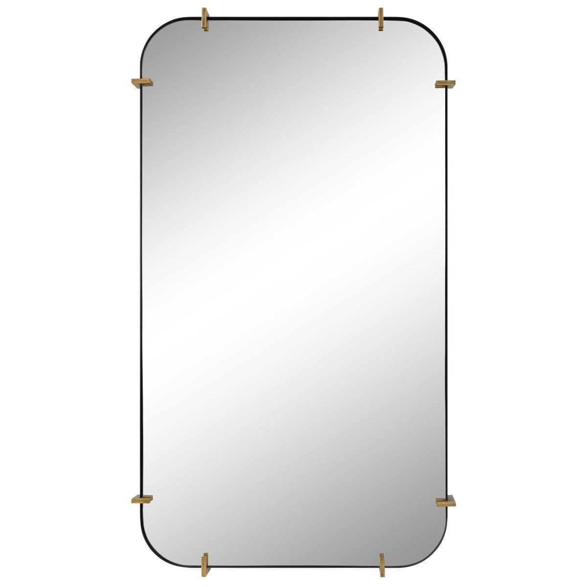 Pali Industrial Iron Mirror, by Uttermost, 27.12" width x 47.5" height x 2.5" depth View 1