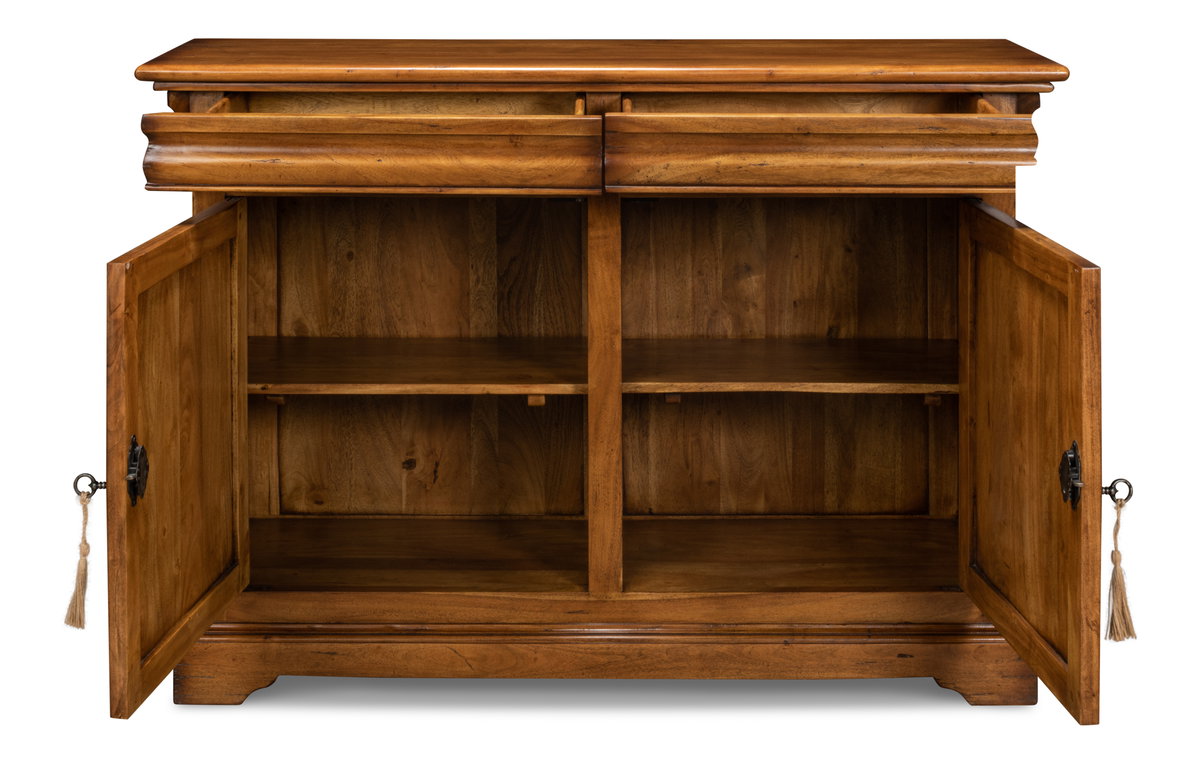 Charterhouse Cabinet  Fruitwood, by Sarreid, 1'6" length x 4'6" width x 3'2" height View 9