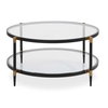 Chadid Round Glass Coffee Table, by Uttermost, 39" width x 18.25" height x 39" depth thumbnail 1
