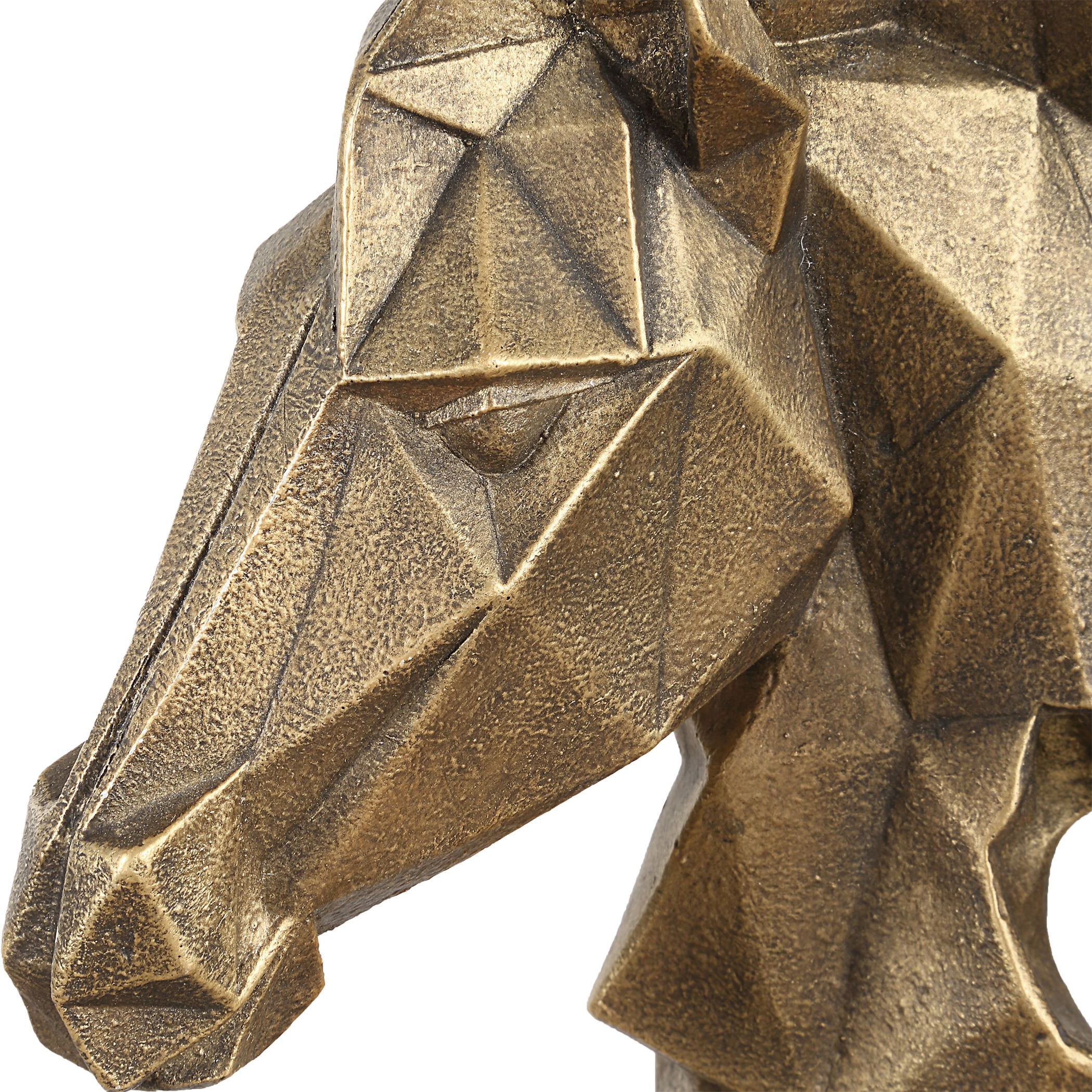 Chiseled Horse Bust Sculpture large image 