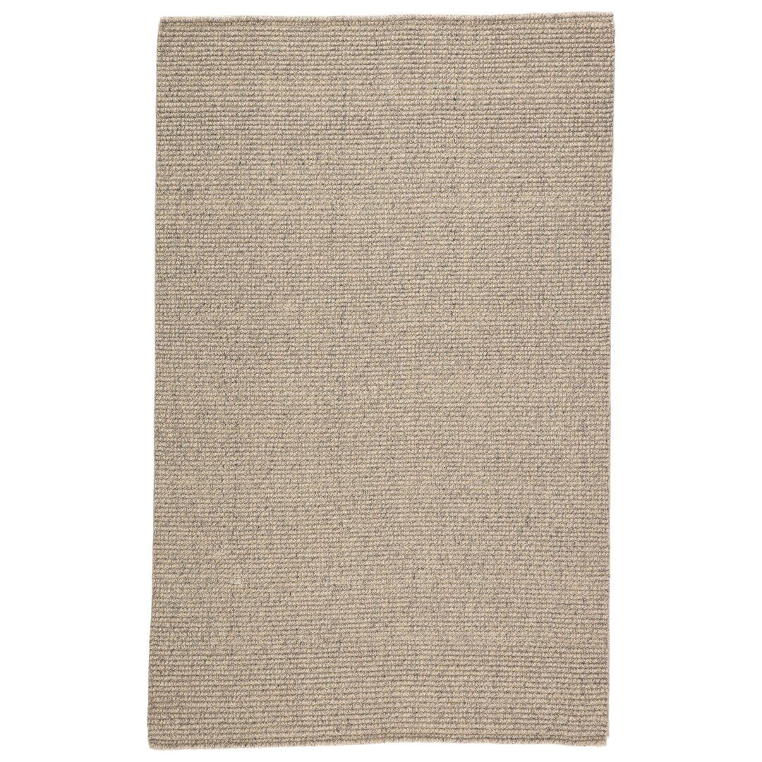 Chael Natural Solid Gray/ Beige Area Rug large image 