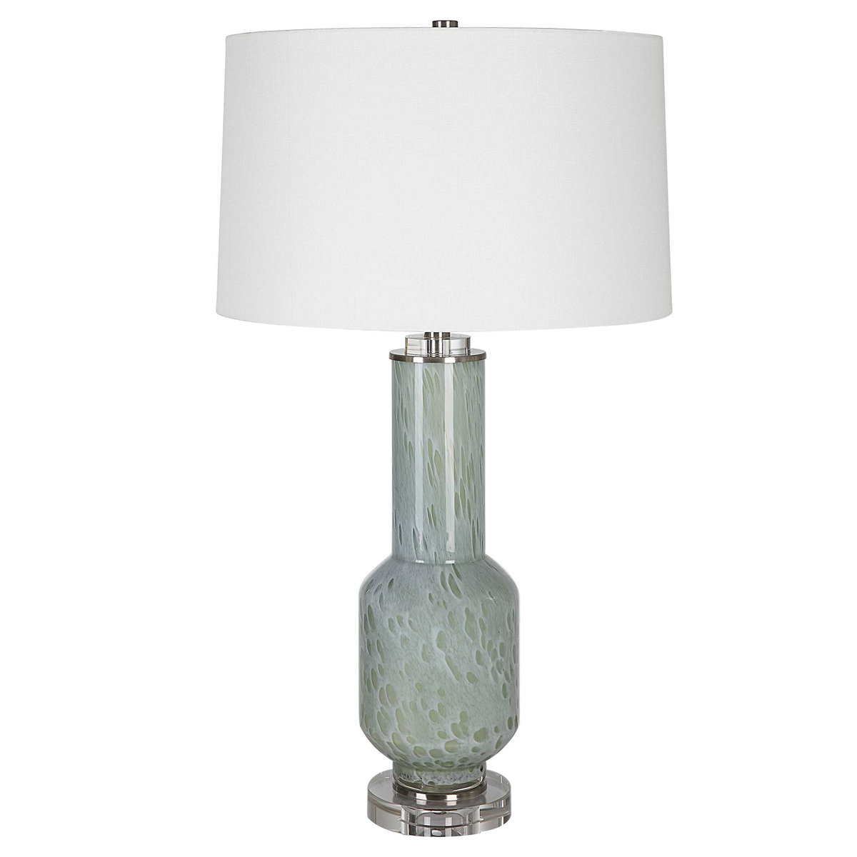 Imperia Aqua Gray Table Lamp, by Uttermost, 17" width x 30" height x 17" depth View 1
