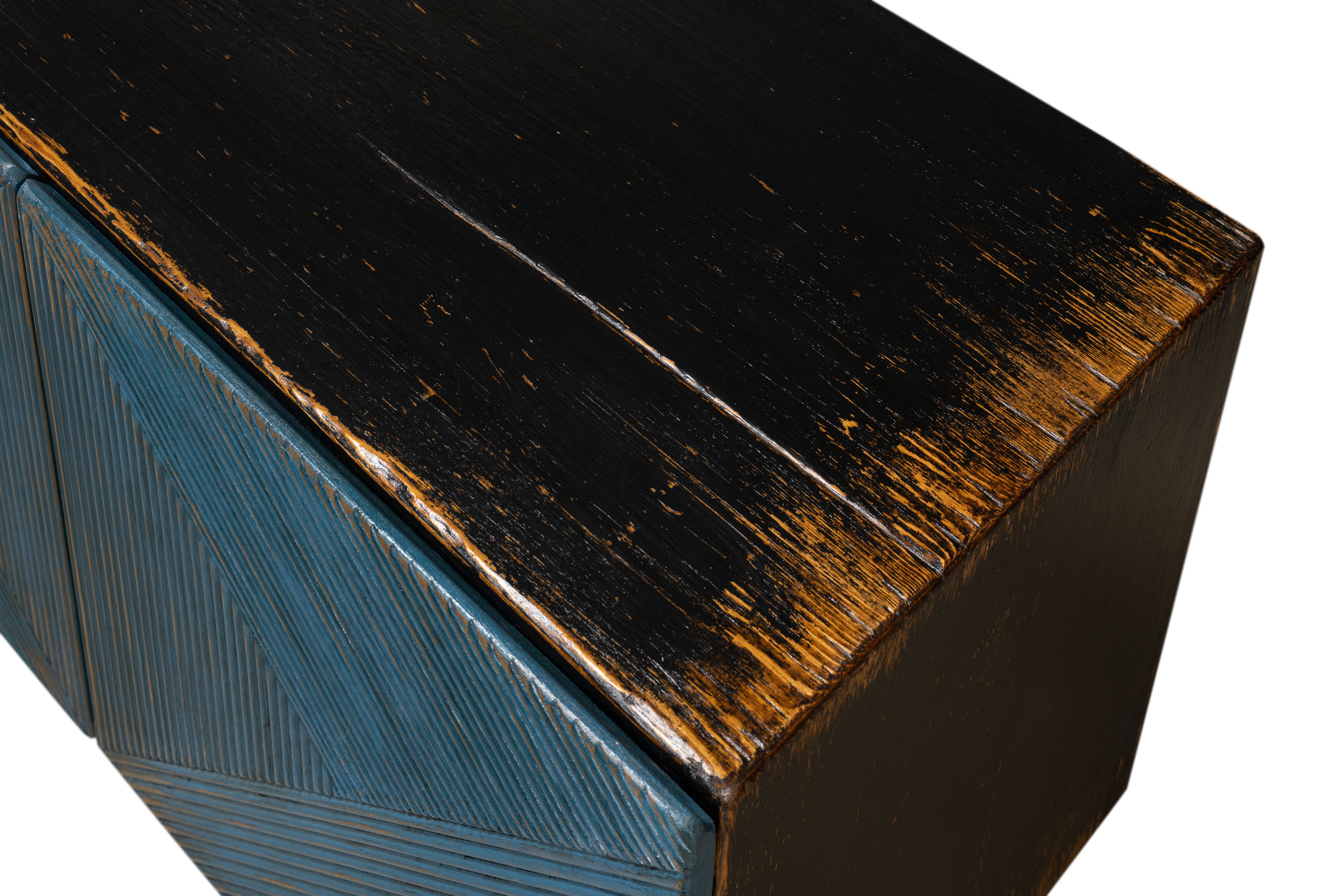 Low Wall Console For Tv, Blue large image 