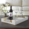 Wessex White Shagreen Tray, Decorative Tray by Uttermost, 19" width x 2.62" height x 13.87" depth thumbnail 2