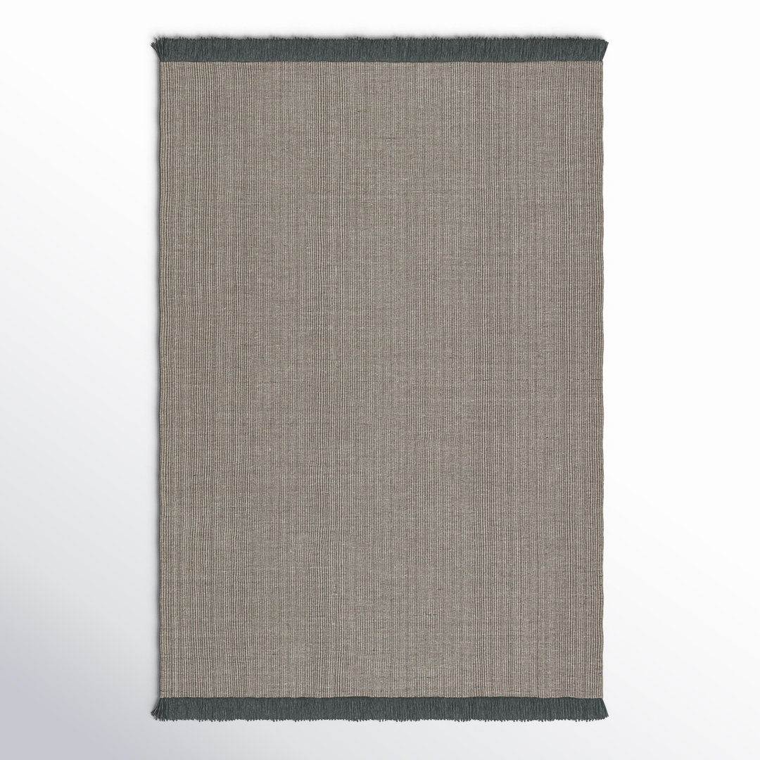 Engild Indoor/ Outdoor Solid Light Gray/ Dark Gray Area Rug (4'X6') large image 