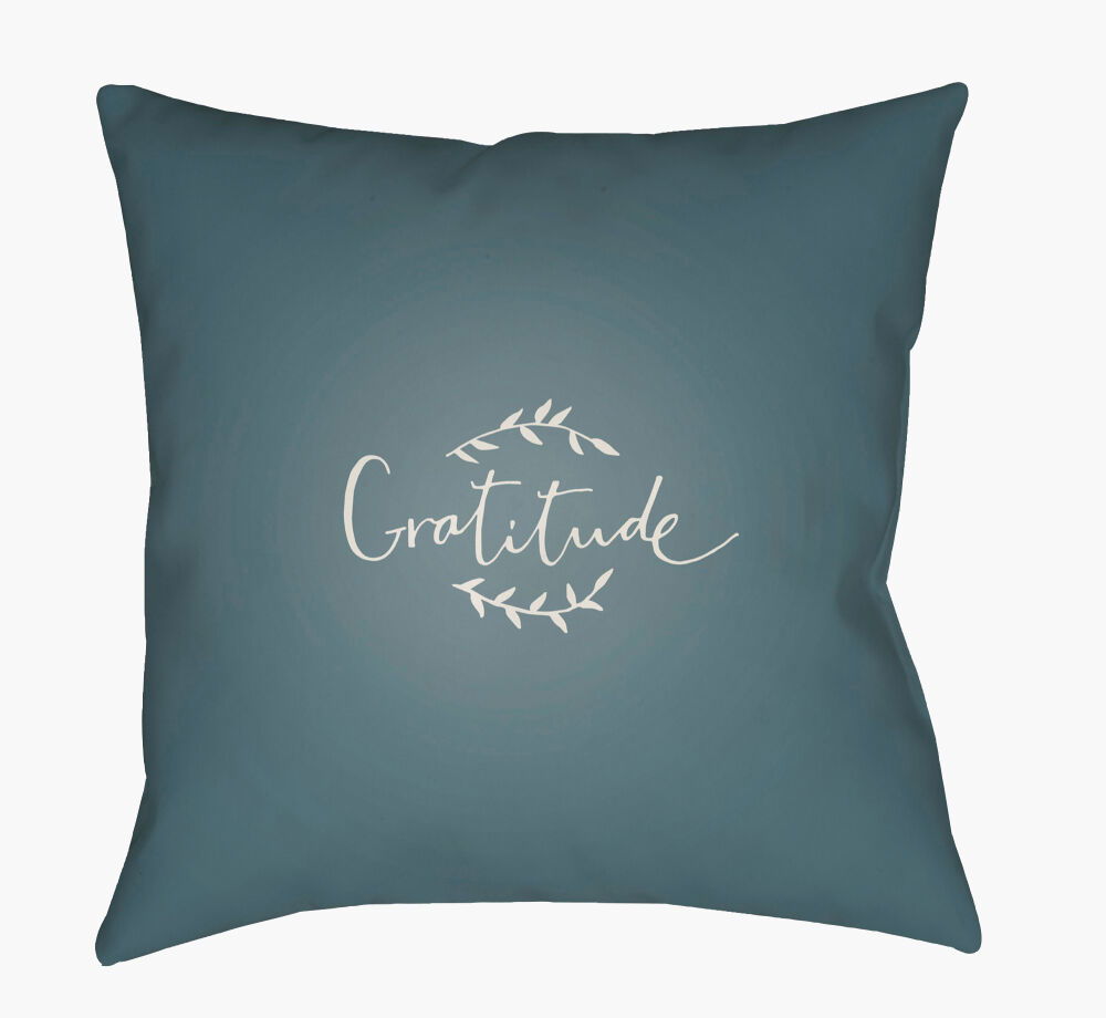 Gratitude Accent Pillow, Decorative Pillow by Surya, 18" length x 18" width