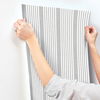 French Charcoal Linen Stripe Wallpaper thumbnail 2