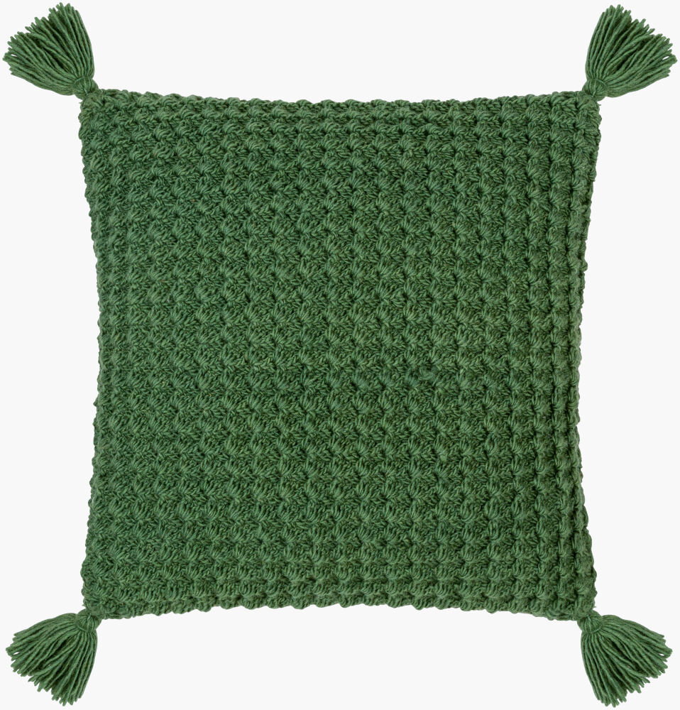 Makrome Accent Pillow Down, Decorative Pillow by Surya, 18" length x 18" width