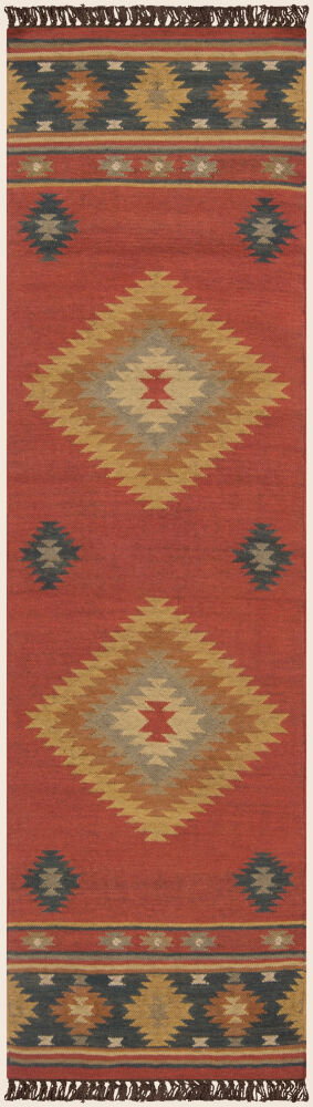 Jewel Tone Handmade Rug, by Surya, 8' length x 2'6" width